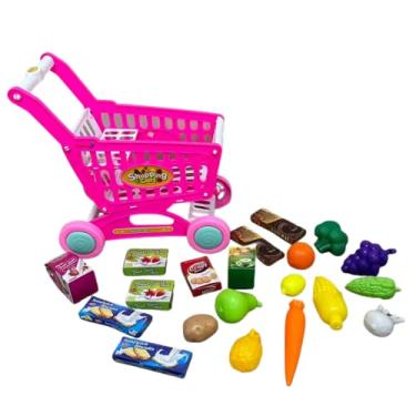 Imagem de Carrinho Supermercado Infantil Rosa, Importway
