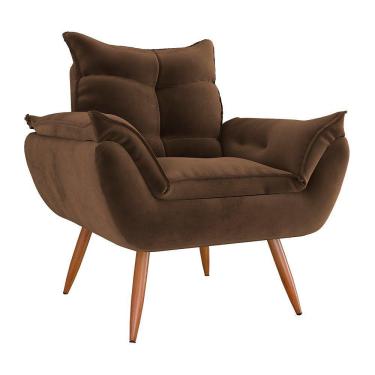 Imagem de Poltrona Tóquio em Tecido Veludo Turkey Estrutura em Eucalipto Matrix