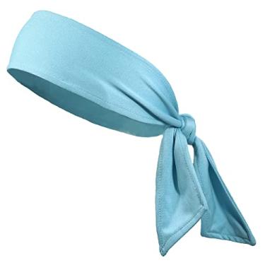 Imagem de Kenz Laurenz Tiaras de cabeça para mulheres e homens corrida atlética faixa de cabeça elástica esportes, basquete, stetchy yoga treino faixas de suor ajustáveis antiderrapantes absorção de umidade