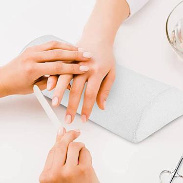 Imagem de Almofada De Mão, Almofada De Esponja Macia Para Decoração, Tapete De Mesa De Arte De Unhas, Almofada De Arte De Unhas Para Conjuntos De Unhas De Salão De Beleza (Branco)