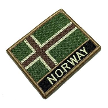 Imagem de BP0054NV03 Bandeira Noruega Patch Bordado Fecho Contato