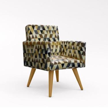 Imagem de Poltrona Estampada Decorativa Cadeira Recepção Balaquidecor - Balaqui