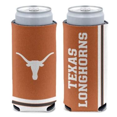 Imagem de WinCraft NCAA Texas Longhorns Slim Can Cooler, Cores de equipe, Tamanho único