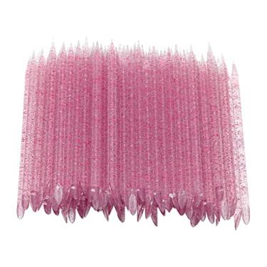 Imagem de Empurrador de cutícula descartável, 100 peças, bastões de plástico para cuidados com as unhas, bastão de limpeza de cutículas, manicure e pedicure para unhas para homens e mulheres, salão doméstico