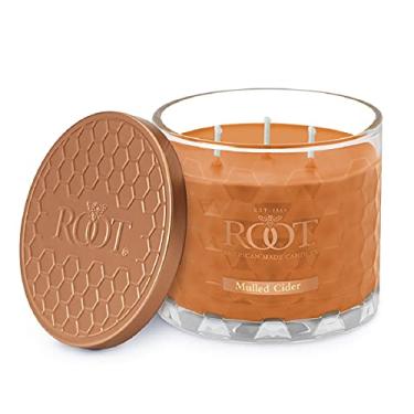 Imagem de Root Candles Vela perfumada com mistura de cera de abelha colmeia, 1 EA, sidra quente