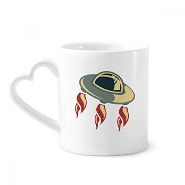 Imagem de Caneca Universe Alien Monster UFO café cerâmica copo de coração de vidro