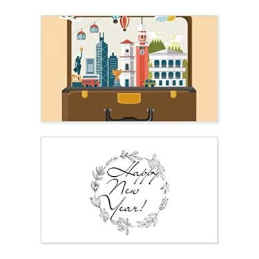 Imagem de Hong Kong Famous Place Festival de Ano Novo Cartão de felicitações Mensagem Presente