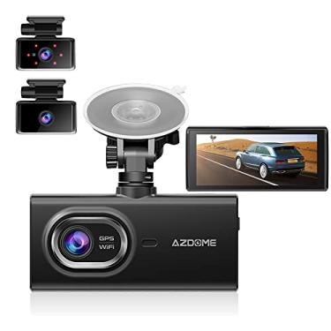 Imagem de 3 canais Dash Cam 2160P Car DVR Camera Build-in 128GB eMMC Wifi GPS 24H Monitor de estacionamento Auto Drive Vehicle Video Recroder M560 Loop Recording Super Capacitor App Control