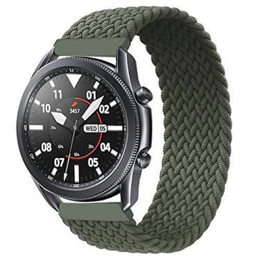 Imagem de Pulseira de nylon trançado 20 mm compatível com Samsung Galaxy Watch 5 40 mm 44 mm/LTE 44 mm/5 Pro 45 mm/4 40 mm 44 mm/4 Classic 46 mm/3 41 mm/42 mm/Active 2, pulseira esportiva de