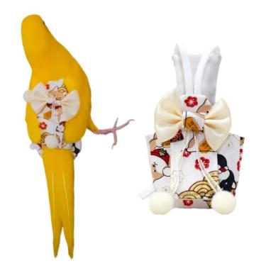 Imagem de Fraldas de ternos de avião, fraldas de papagaio para periquitos monge, calopsitas, fantasia de roupas de papagaio, roupas de forro de fraldas de treinamento de pássaros (médio, branco)