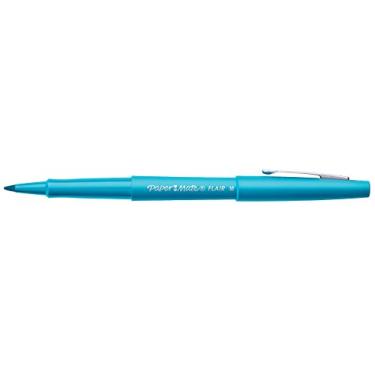 Imagem de Paper Mate Caneta Flair com ponta de feltro, ponta média, azul celeste, 1 caneta
