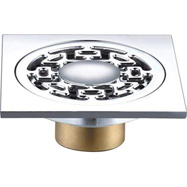 Imagem de Dreno de piso Ralo de resíduos Filtro quadrado Grande deslocamento de cobre para banheiro Máquina de lavar roupa de uso duplo Desodorante anti-bloqueio Antibloqueio de drenagem de piso à prova de insetos C Uso duplo