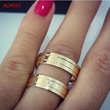 Imagem de PAR DE ALIANÇAS DE MOEDA ANTIGA 8MM CASAMENTO ALM043