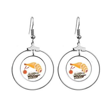 Imagem de Brincos tradicionais de galinha hainanesa de Singapura, argola, joias, círculo de gota