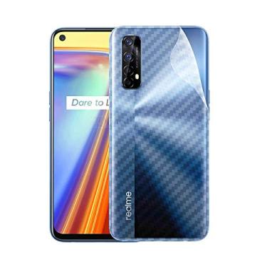 Imagem de Skin Adesivo Traseira Fibra Carbono Transparente para Realme 7 / Realme 7 Pro (Realme 7 Normal)