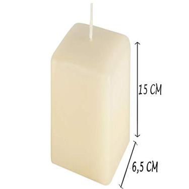 Imagem de VELA TORRE DECORATIVA BRANCA 6,5 X 15 CM - UN