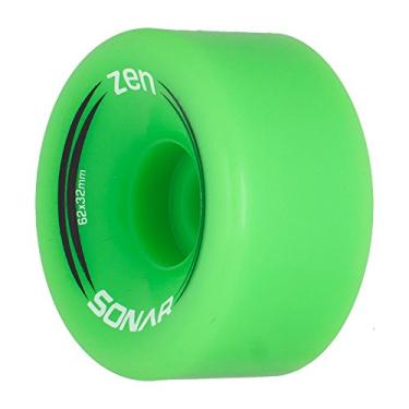 Imagem de Riedell Rodas Sonar - Zen - Rodas de Skate Quad Roller - Pacote com 4 rodas de 32 mm x 62 mm 85A | Verde