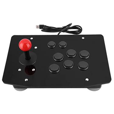 Imagem de Controlador de jogo Arcade, botões tipo cartão 3D Controlador de controle de jogo de 8 botões, para jogo Rocker Arcade