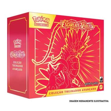 Box Pokémon Coleção Paldea Quaxly com Broche e Carta Gigante Miraidon EX  Copag