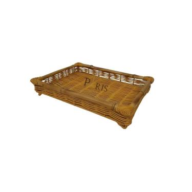 Imagem de Bandeja Decorativa de Bambu e Rattan 41cm