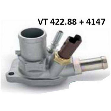 Imagem de Kit Válvula Termostática + Plug Temperatura Fiat 500 Fiorino Grand Siena Mobi Palio Punto Siena Uno - MTEK20017