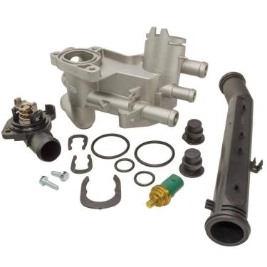 Imagem de Kit Válvula Termostática + Plug Temperatura Fox 1.0 1.6 Spacefox Crossfox 1.6 8V Com Tubo de Água - MTEK20036