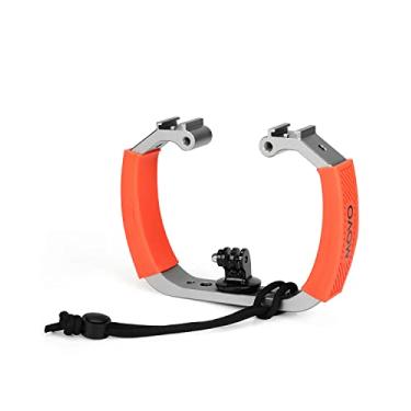 Imagem de Movo GB-U70T Equipamento de mergulho subaquático para GoPro Hero com suportes de cold shoe e alça de pulso – Funciona com HERO6, HERO7, HERO8, HERO9, HERO10, HERO11 e Osmo Action Cam – Acessório de mergulho GoPro (Tangerina)