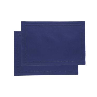 Imagem de Jogo americano em algodão Royal Ponto Ajour 2 peças azul escuro