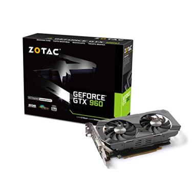 Imagem de Zotac Placa gráfica GeForce GTX 960 2GB GDDR5 PCI Express 3.0 HDMI DVI DisplayPort SLI Ready ZT-90301-10M, preto