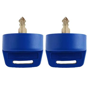 Imagem de DVPARTS 2 chaves de chave de ignição compatíveis com Polaris General Ranger Sportsman Quad RZR 570 800 900 XP1000 Yamaha G9 G14 G16 G22 G29 chave de carrinho de golfe (azul)