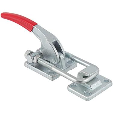 Imagem de HEIHAK Braçadeira de trava de alternância resistente, capacidade de 3,500 kg, parafuso em U roscado, trava de transporte de pneu autobloqueado, ferramenta de trava de tração 40380 com gancho em U