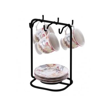 Imagem de Suporte Para Xícaras E Pires De Café Em Aço Carbono Caffè Future Cromado