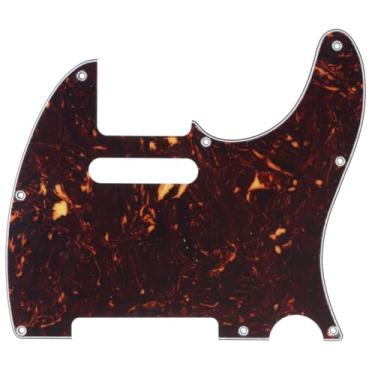 Imagem de Musiclily Pro 8 Furos Escudo Tele Pickguard para Guitarra Fender Japan Telecaster,4 Camadas Tortoise Shell