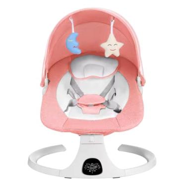 Imagem de Cadeira de Balanço Automática Musical Bluetooth para Bebê até 18kg Rosa Multmaxx