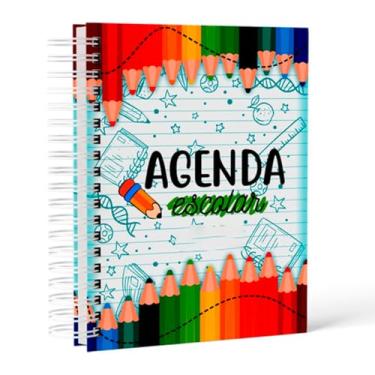 Imagem de Agenda Escolar Infantil 2026 - A5 100 Folhas - 15x21cm - Capa Dura