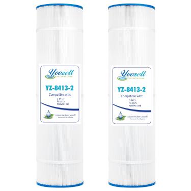 Imagem de Yoozell Filtro de piscina substitui C-8413, Filbur FC-2575, PWWPC125B, Sta-Rite PXC-125, Posi-Clear PXC-150, Waterway Pro Clear 125, Darlly 81253, cartucho de filtro de 125 metros quadrados, pacote