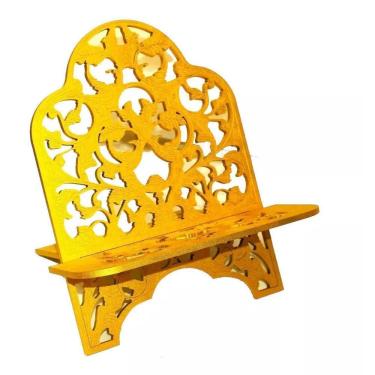 Imagem de Porta Bíblia Suporte Para Bíblia Especial Dourado Mdf