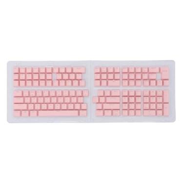 Imagem de 132 Teclas Keycaps Coreanos, Keycaps Personalizados, Substituição de Keycap de Altura OEM Conjunto de Keycap Coreano Japonês para 61 62 64 68 72 75 84 87 88 98 100 104 108 (Róseo)