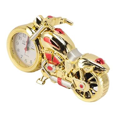 Imagem de Despertador de Motocicleta Relógio Modelo de Simulação Vintage Som Alto Crianças Casa Carro Escritório Decoração (Ouro 168C, cor dupla)