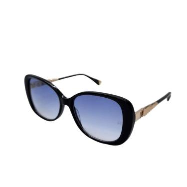 Imagem de Óculos Solar Ana Hickmann Paula 2 Ah90047 A01  Brilho Lente Azul Degradê-Feminino