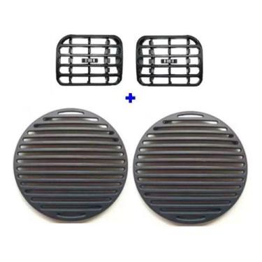Imagem de Kit Difusor Ar Central Renault Clio Tela Grade Cinza Escuro - Clauplas