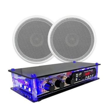 Imagem de Amplificador Bluetooth Som Ambiente + 2 Caixa Arandela Orion
