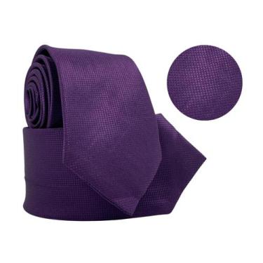 Imagem de Gravata Social Trabalhada Quadriculada Casamento Evento - Rpires, Roxo