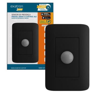 Imagem de Sensor Presenca Predial 4x2 Preto Fotocelula Smart X-Control - EXATRON