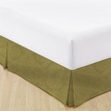 Imagem de Saia Para Cama Box Casal Jacquard Admirare, Ouro