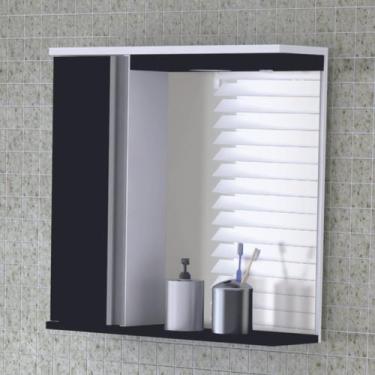 Imagem de Espelheira com LED 1 Porta 70,5x67,5x14,5cm - AJ Rorato