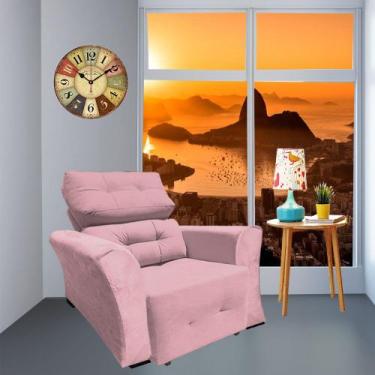 Imagem de Poltrona Retrátil e Reclinável Grécia - Beatriz Decor , ROSA