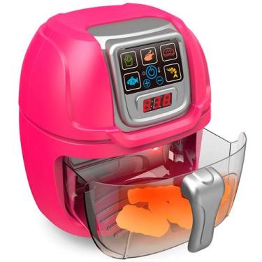 Imagem de Fritadeira Elétrica Air Fryer Brinquedo Com Som E Luz Rosa Mania De Ca