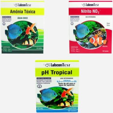 Imagem de Kit 1 Labcon PH Tropical 15ml + 1Labcon Amônia Água Doce + 1Labcon Nit