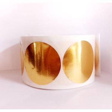 Imagem de Etiqueta Dourada Chancela 6 cm - 500 unid - Teodoro Impressos, dourada